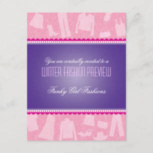 Funky Fashion Show Invitation