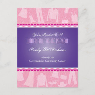 Funky Fashion Show Postcard