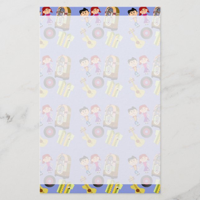 funky fifties stationery (Front)