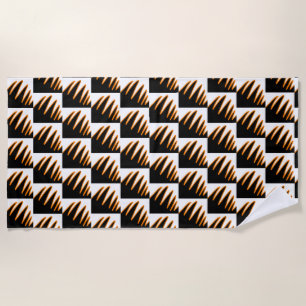 Funky Fire Wing Burning Beach Towel