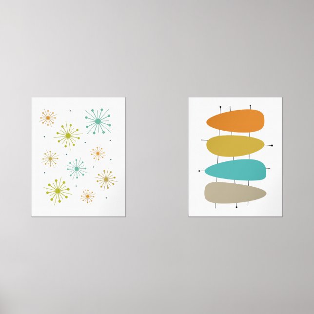 Funky Fireworks Abstract Circles Mid-Century (Front)