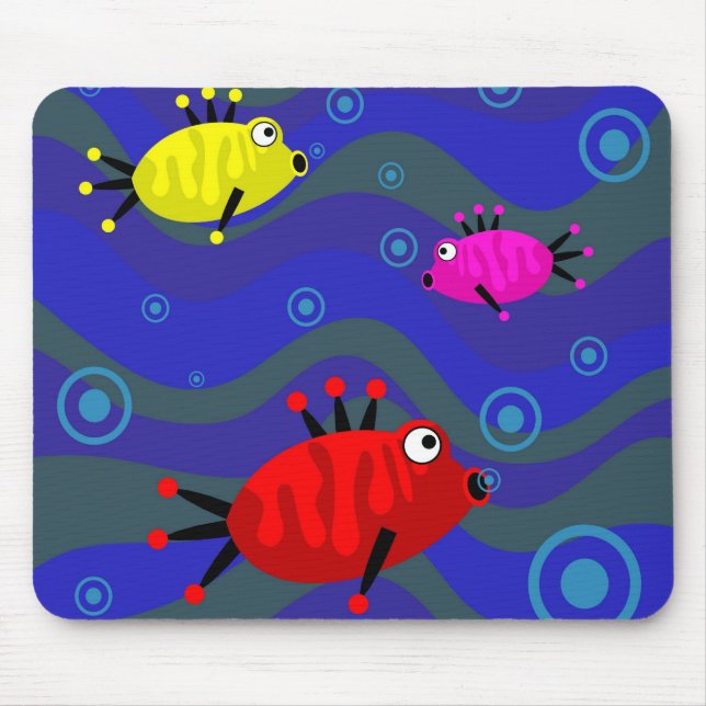 Funky Fish Mouse Mat (Front)