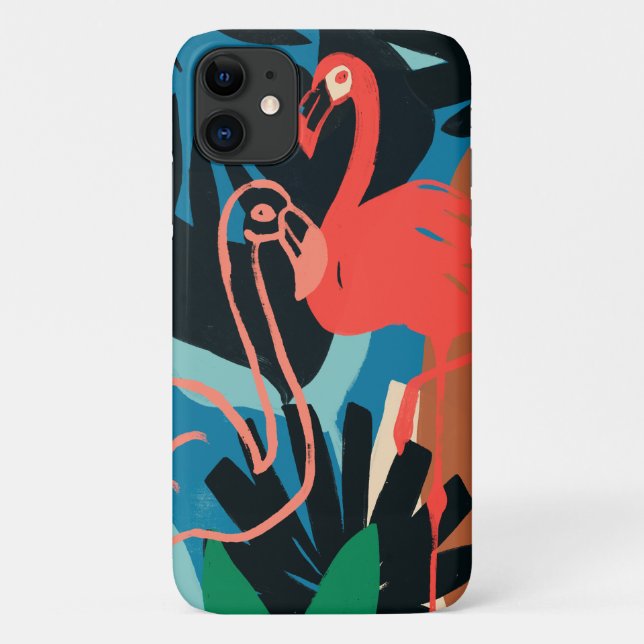Funky Flamingo Case-Mate iPhone Case (Back)