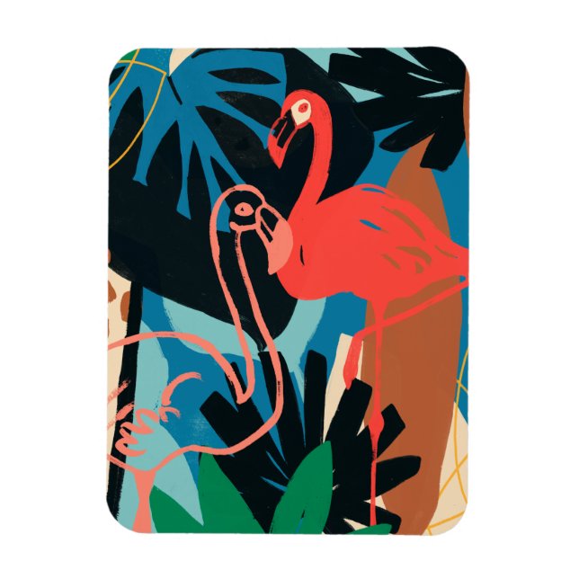 Funky Flamingo Magnet (Vertical)