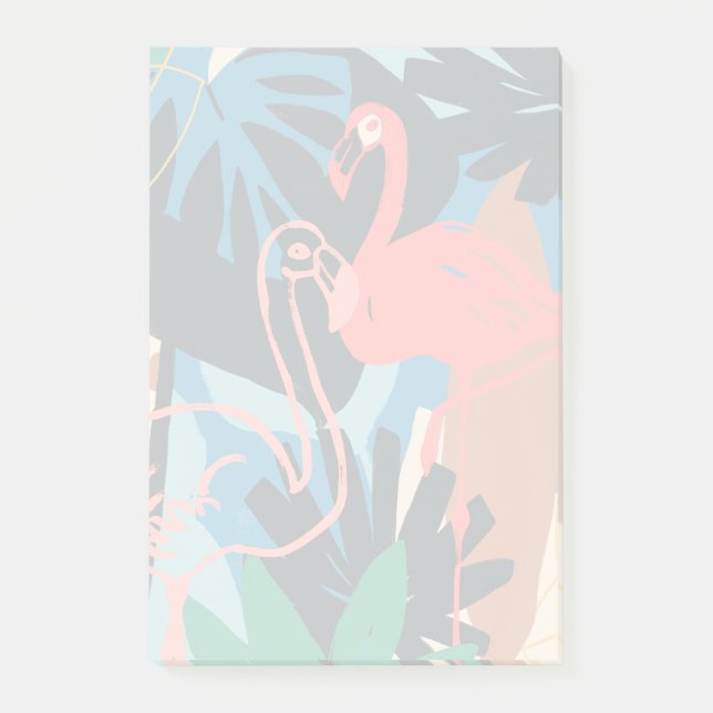 Funky Flamingo Post-it Notes (Front)
