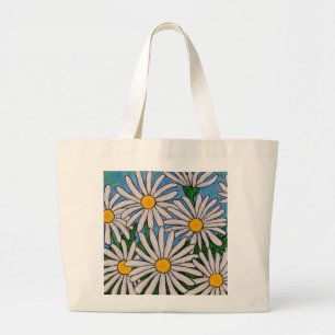 Funky Floral Daisy Tote Bag