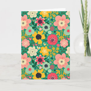 Funky Floral Pattern Card