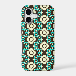 Funky flowers and circles iphone case
