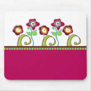 Funky Flowers Mouse Pad