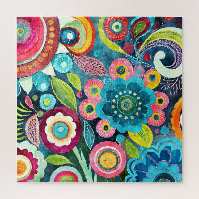 Funky Flowers Puzzle (Vertical)