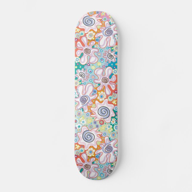 Funky Flowers Skateboard (Front)