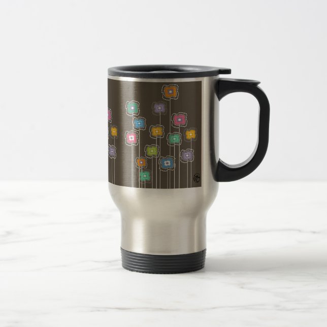 Funky Flowers Travel Mug (Right)