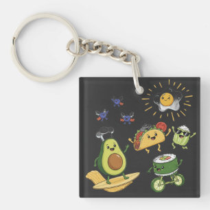 Funky Food Squad keychain