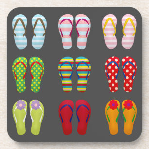 Funky footwear colourful Summer flip flops Coaster