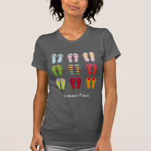 Funky footwear colourful Summer flip flops T-Shirt