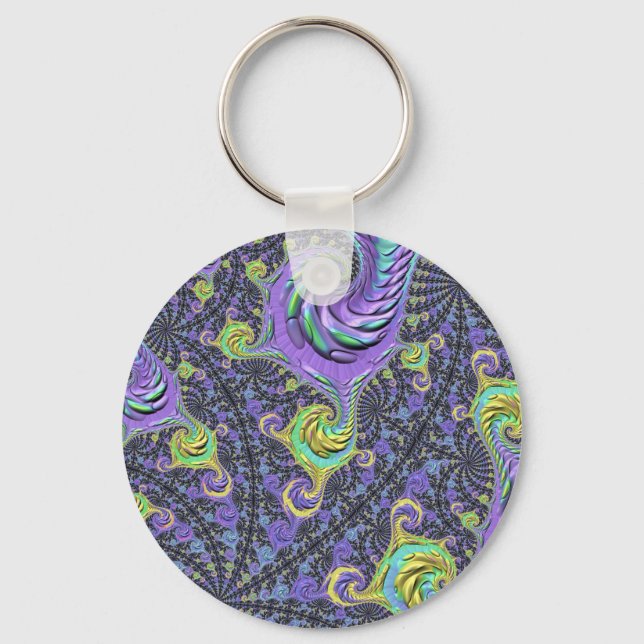 Funky Fractal Key Ring (Front)