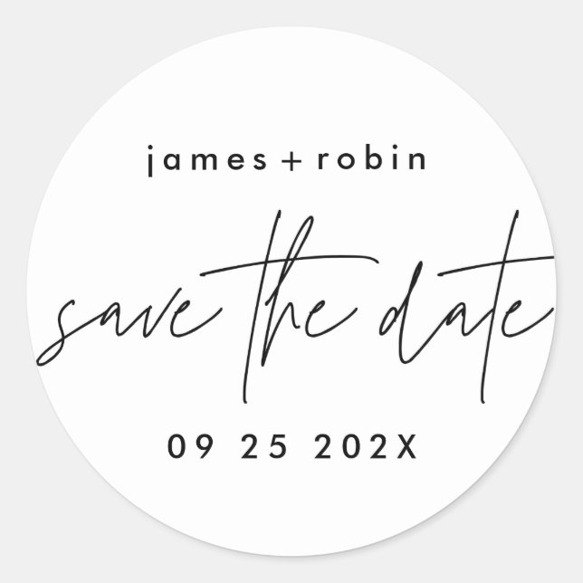 Funky Frame | Casual Fun Modern Classic Round Sticker (Front)