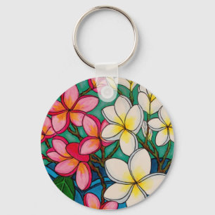 Funky Frangipani Key Chain