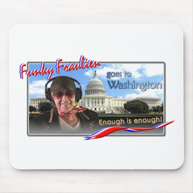 Funky Fraulien goes to Washington Mouse Mat (Front)