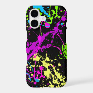 Funky Fresh Retro Paint Splatter Neon 80s 90s