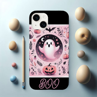 Funky Friendly Boo Spooky Jack O Lanterns Pastel iPhone 14 Case