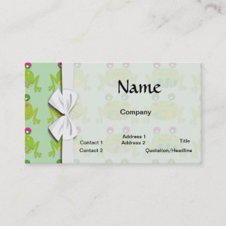 funky froggy frogs business card