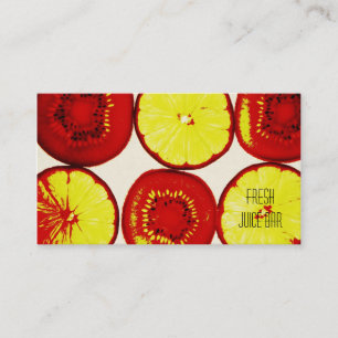funky fruit fresh juice bar business card