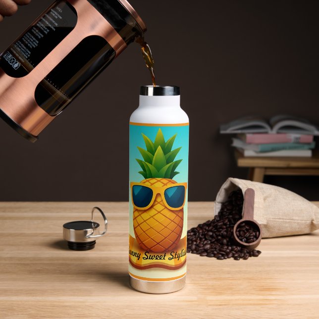 "Funky Fruit Style" Water Bottle (Coffee)