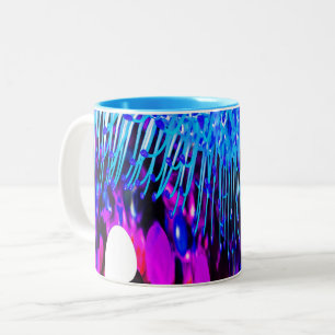 Funky fun art Two-Tone coffee mug