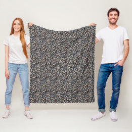 funky fun fluffy leopard print pattern original fleece blanket