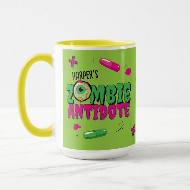 Funky Fun Zombie Antidote Shhh... No Talking Mug (Left)