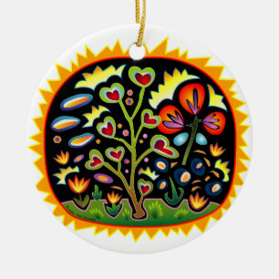 Funky Garden Ceramic Tree Decoration