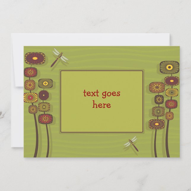 Funky Garden Invitation (Front)