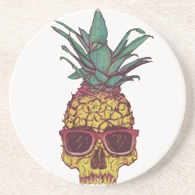 Funky Geek Cool Pineapple Punk Coaster (Front)
