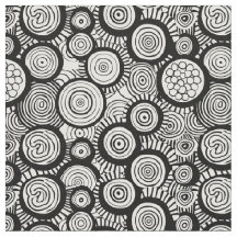 Funky geometric African black & white pattern 1