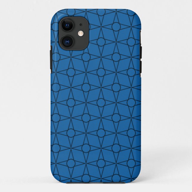 Funky Geometric BT iPhone 5 Case, Blue Case-Mate iPhone Case (Back)