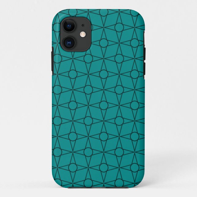 Funky Geometric BT iPhone 5 Case, Teal Case-Mate iPhone Case (Back)