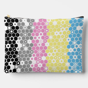 Funky Geometric Mod Abstract Polygender Pride Flag Accessory Pouch