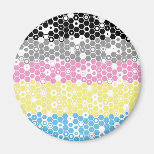 Funky Geometric Mod Abstract Polygender Pride Flag Magnet
