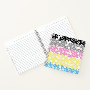 Funky Geometric Mod Abstract Polygender Pride Flag Notebook