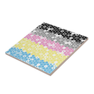 Funky Geometric Mod Abstract Polygender Pride Flag Tile