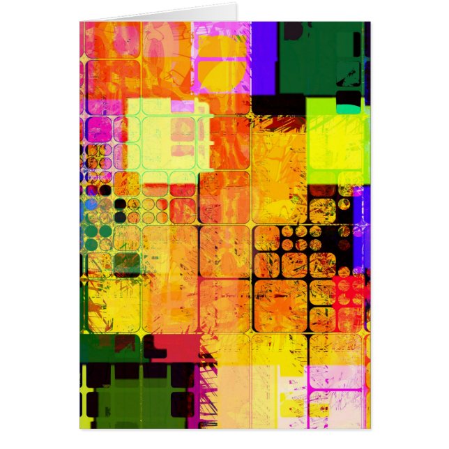 Funky Geometric Multicolored Design (Front)