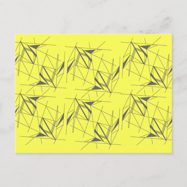Funky geometric pattern postcard (Front)