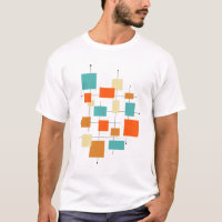 Funky Geometric Squares Mid Century Retro