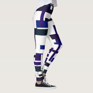 Funky Geometry Abstract Art Fearless Leggings