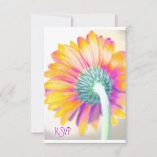 Funky Gerbera RSVP Card