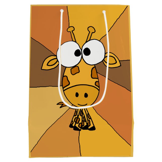 Funky Giraffe Abstract Gift Bag (Back)