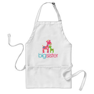 Funky Giraffe Big Sister Tshirt Standard Apron