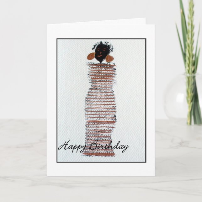 Funky Girl Happy Birthday Greeting Card (Front)
