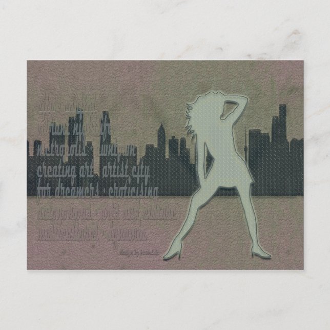 FUNKY GIRL POSTCARD (Front)